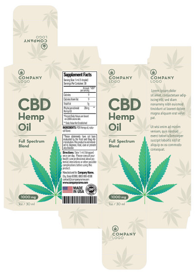CBD油瓶盒模板设计