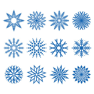 雪花图标集。