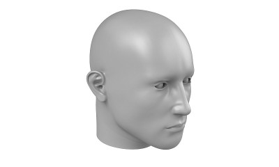 人头模型，白色隔离