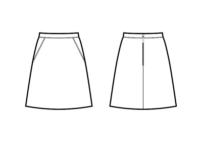 womans a-shape skirt