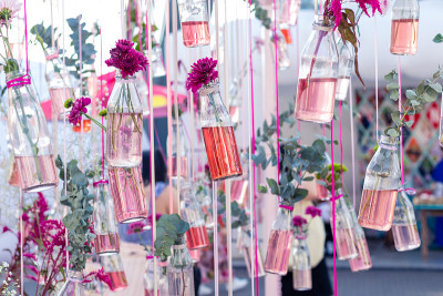 花décor在玻璃花瓶灯泡挂