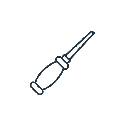 awl vector icon isolated on white background. Outl