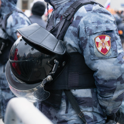 俄罗斯卫队士兵的装备。