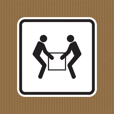 Use Two Person Lift Symbol Sign  Isolate On White 