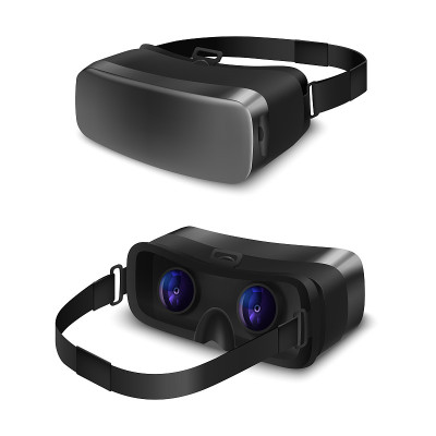 VR眼镜或虚拟现实头盔，矢量