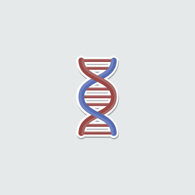 彩色科学符号- DNA分子