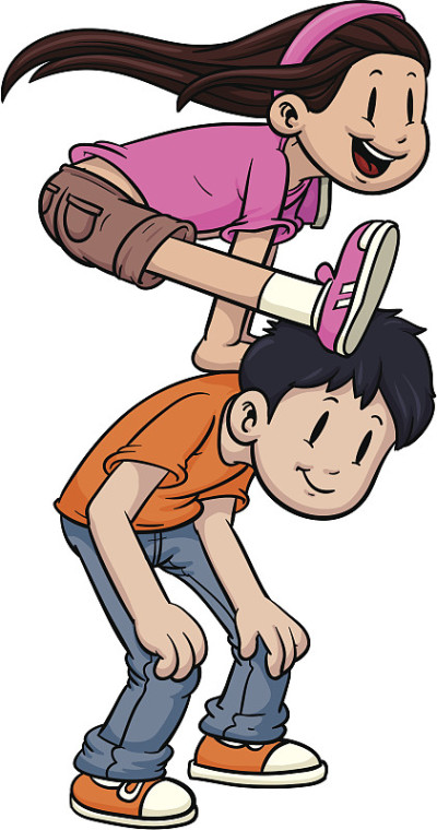 孩子们玩超越