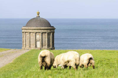 Mussenden Temple，下坡Demesne，北爱尔兰。