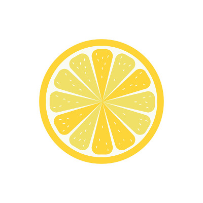 柠檬平面设计。矢量图