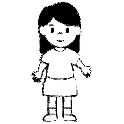可爱的小女孩角色