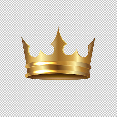 Golden Crown Isolated Transparent Background