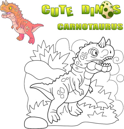 predatory prehistoric dinosaur carnotaurus, funny 