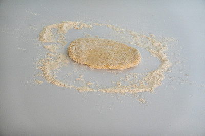 Dough on white backdrop
