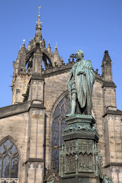 Walter Scott雕像，Bohem, Royal Mile;Lawnmarket;爱丁堡;