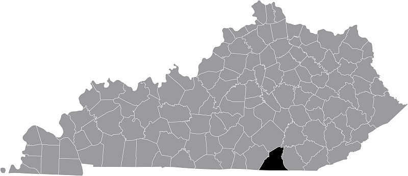 美国肯塔基州麦克里县位置地图
