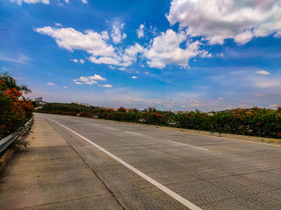 Picture of clean and beautiful empty asphalt road 