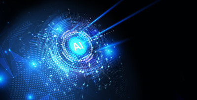 AI学习和人工智能概念。商业，现代技术，互联网和网络的概念。