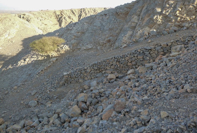哈贾尔山脉整洁的哈特村。另外地区。阿联酋