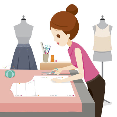 妇女制作服装图样