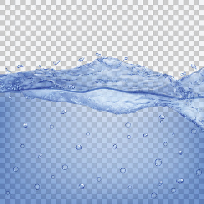 透明的水波