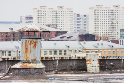 莫斯科一家大工厂的地盘和建筑