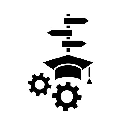 大学主修黑色象形文字图标