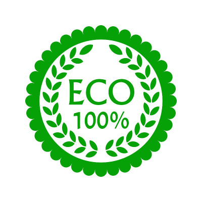 圆形邮票标志生态100%孤立在白色背景