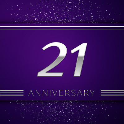 Realistic Twenty one Years Anniversary Celebration