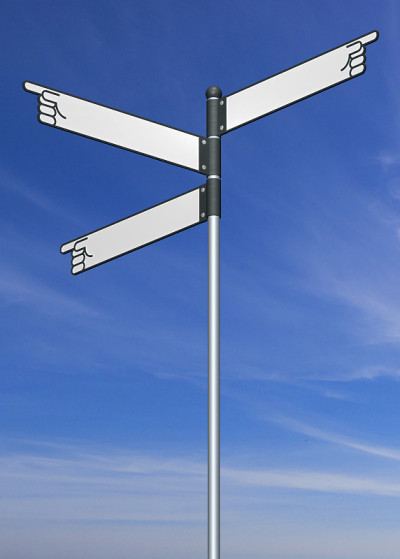 空白的路标