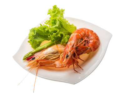 煮熟的大虾