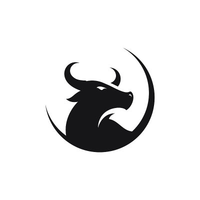 公牛头图标矢量模板设计