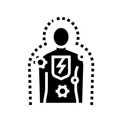 免疫缺陷人类字形图标矢量插图