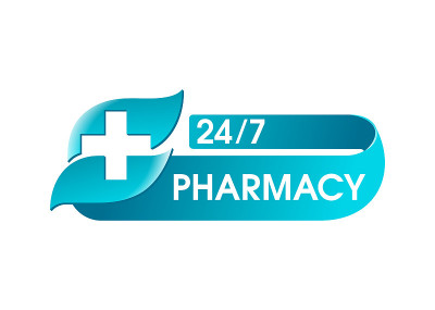 Pharmacy -logo for round-the-clock medical service