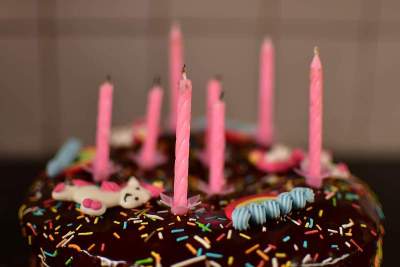 生日蛋糕，独角兽装饰