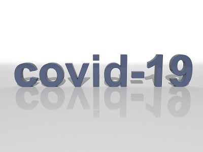 Covid-19白底蓝字