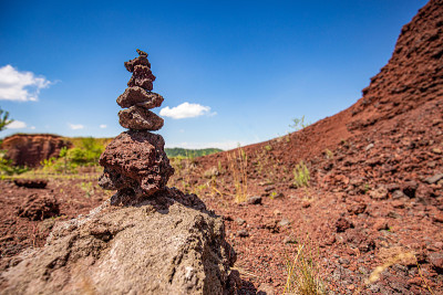 死火山的残余渣