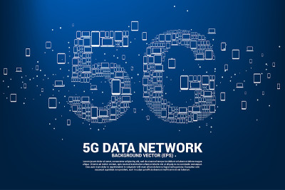 5G数据技术从设备图标。