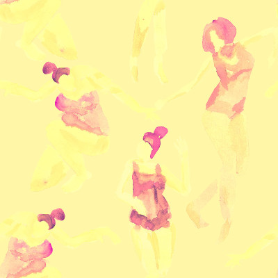 夏季模式与女孩。