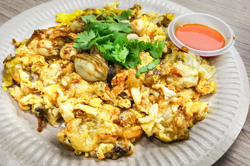 煎蛋牡蛎，马来西亚槟城的流行食物