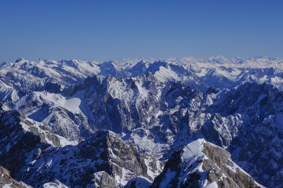 从德国巴伐利亚Zugspitze观看
