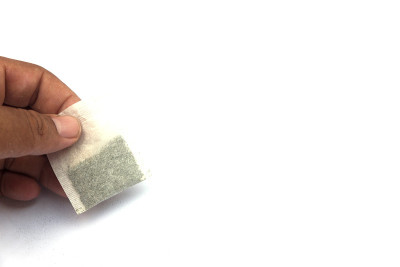 手用茶包隔离白色