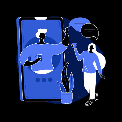 与人们保持联系，抽象概念矢量插图。
