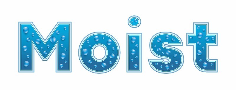 横幅与文字潮湿，设计与气泡。矢量插图。