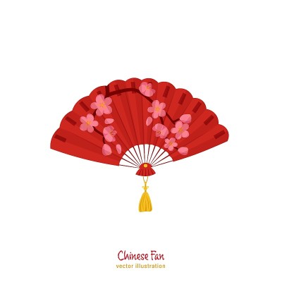 中国的梅花扇子