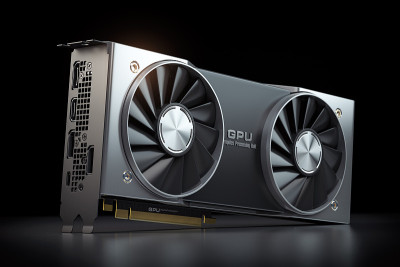 图形卡。现代游戏图形处理单元为黑色GPU。