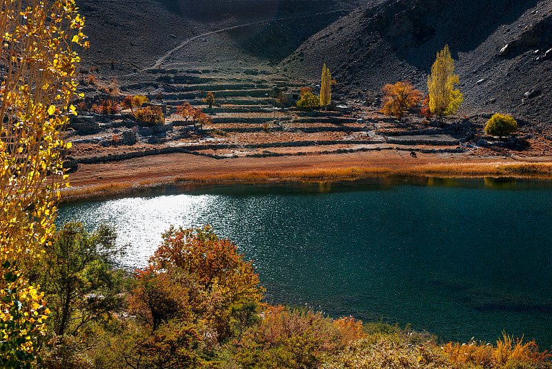 巴基斯坦北部地区的秋天