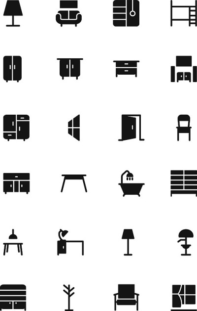 家具矢量立体图标2