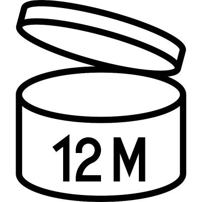 周期开后12M标号线图标，矢量插图