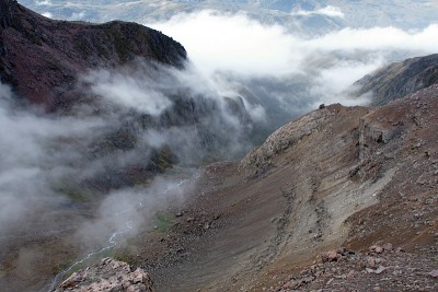 卡扬贝火山下面的山谷