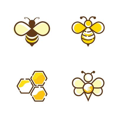 蜜蜂矢量图标插图设计